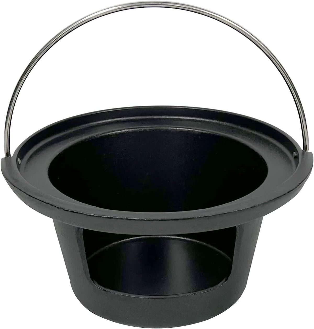 Cast Iron Ash Can with Handle Charcoal Ash Basket W7055
