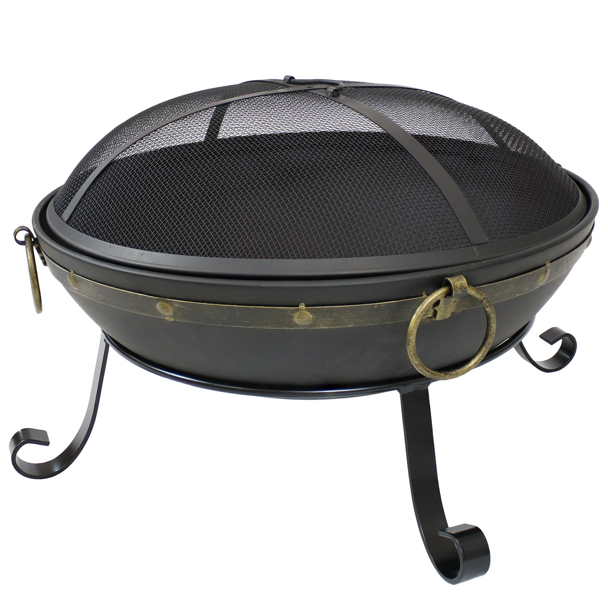 Steel Fire Bowl and Spark Screen - 25" V54650