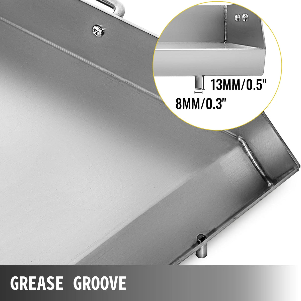 Stainless Steel Flat Top Griddle 32" X 17" with 2 Handles M111