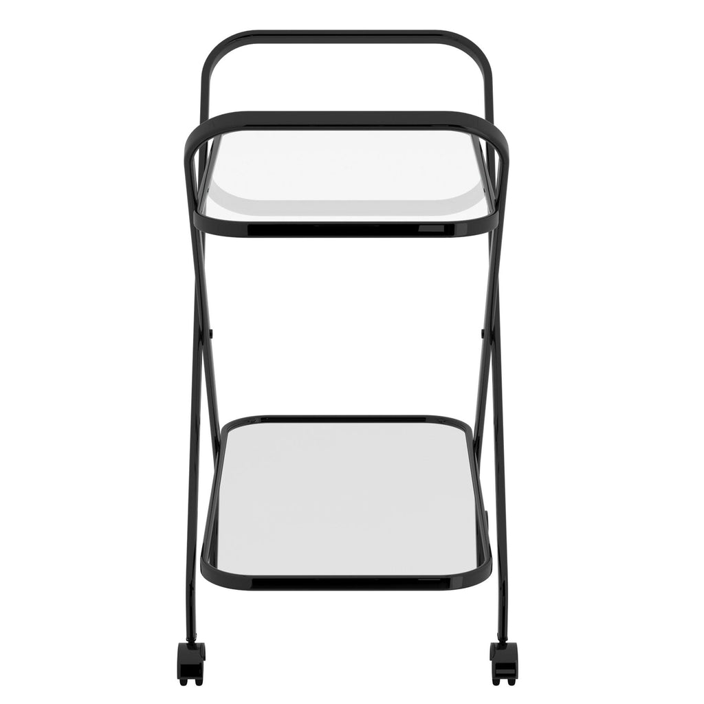 Black 2-Tier Bar Cart X77746