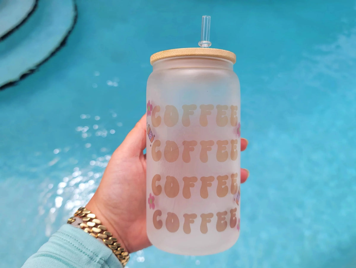 16 oz Coffee Beer Can Glass R26557