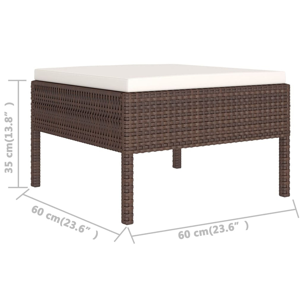 12 Piece Poly Rattan Sectional Outdoor Furniture Set S58480